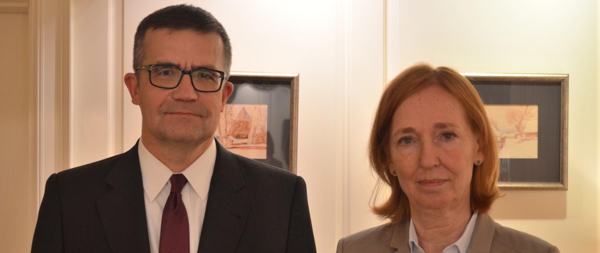 Ambasador Piotr Wilczek wraz z Ambasadorem Niemiec Emily Haber 