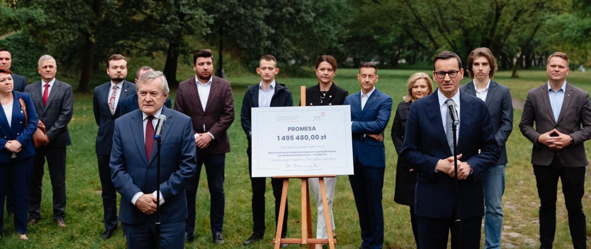 Prime Minister Mateusz Morawiecki during the announcement of the results of the second edition of the Government Program for the Reconstruction of Monuments