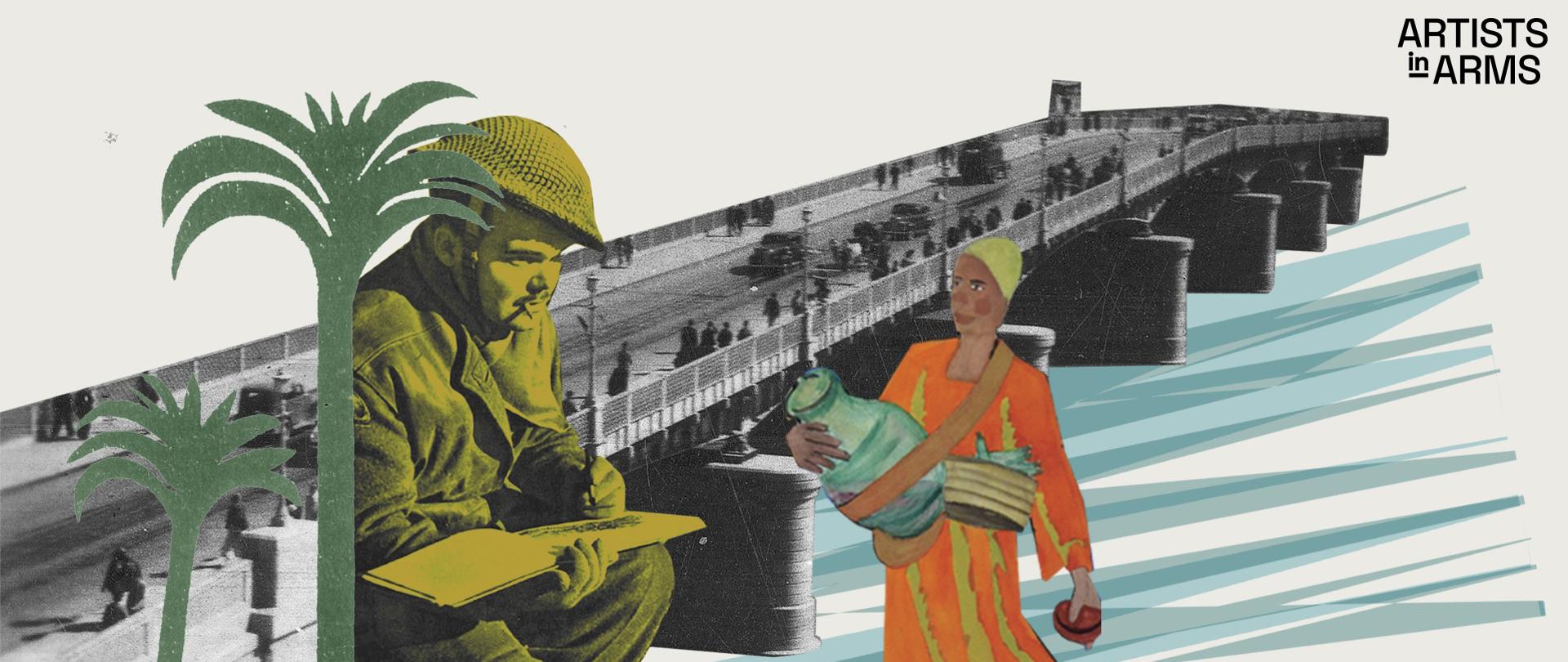 ‘Baghdad’ collage for the Artists in Arms project, photo: artwork by rzeczyobrazkowe / Adam Mickiewicz Institute