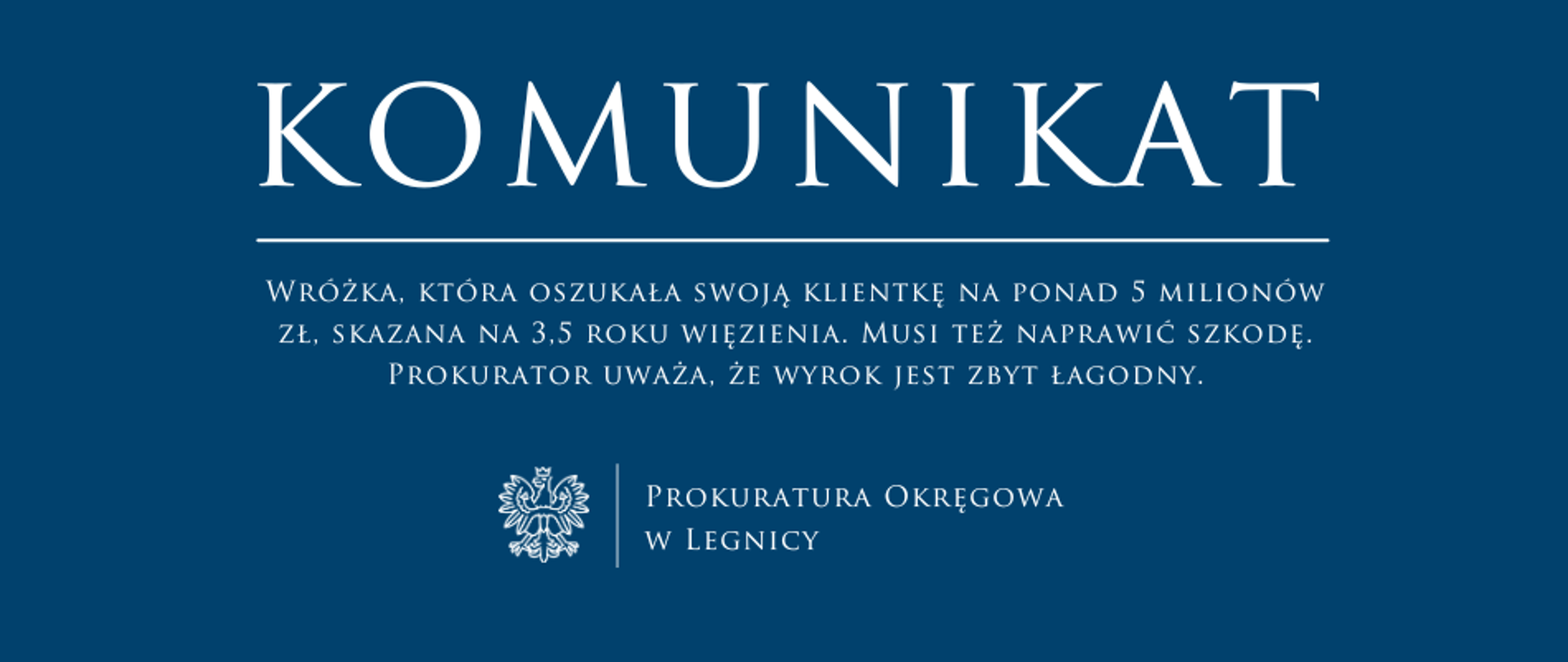 Wróżka, która oszukała swoją klientkę na ponad 5 milionów zł skazana na 3,5 roku więzienia. Musi też naprawić szkodę. Prokurator uważa, że wyrok jest zbyt łagodny.