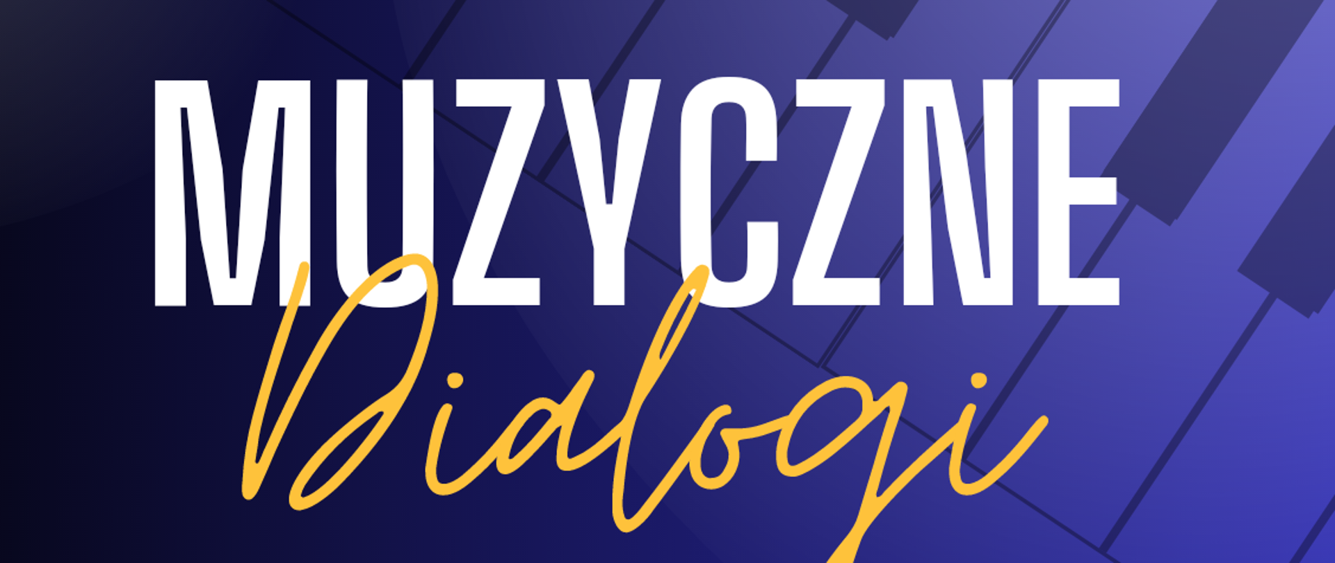 Tło obrazka awkolorze niebieskim. W górnej części po lewej stronie napis "Gramy razem", a po prawej stronie "Międzywydziałowe Koło Muzyki Kameralnej". Poniżej do dołu biały napis "muzyczne" i żółty "dialogi". Dalej informacja o dacie, miejscu, godzinie, wykonawcach i programie. U dołu obrazka po prawej i lewej stronie brązowe skrzypce.