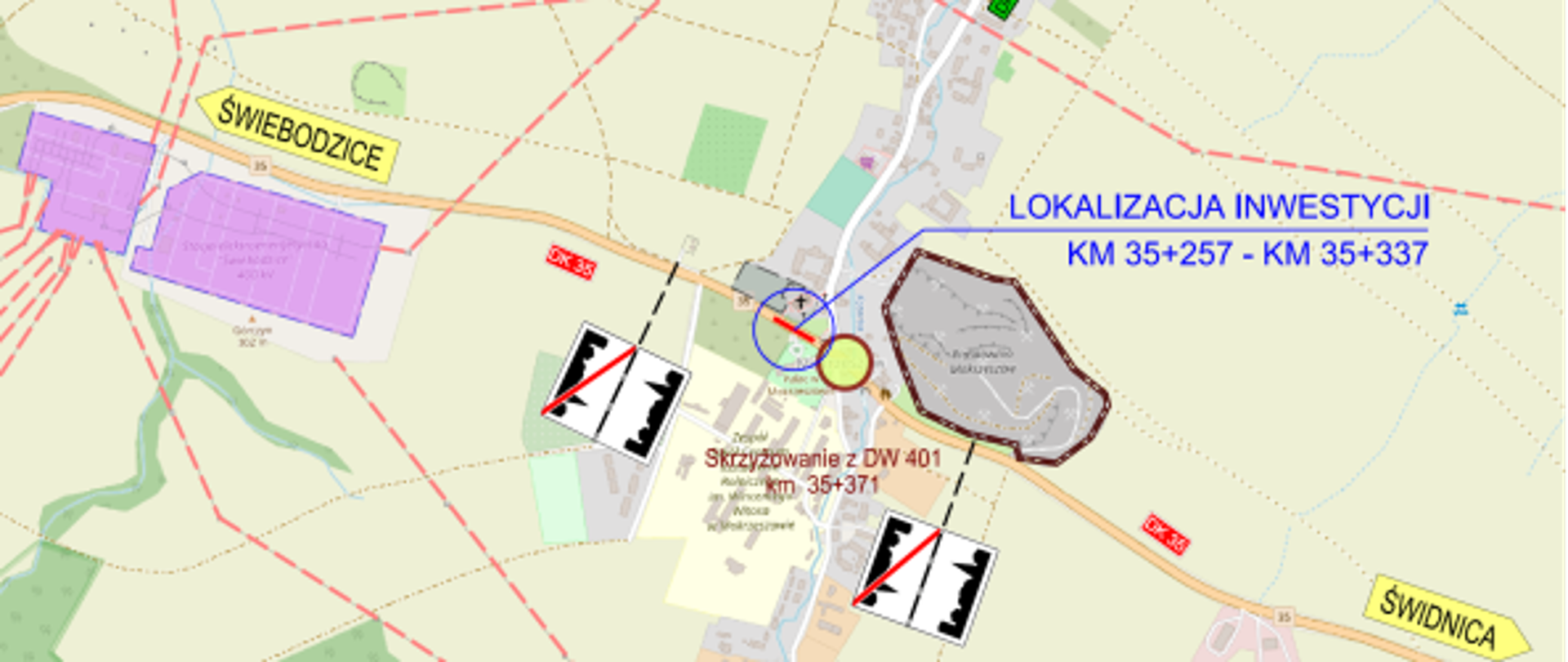 DK35 Mokrzeszów - mapa