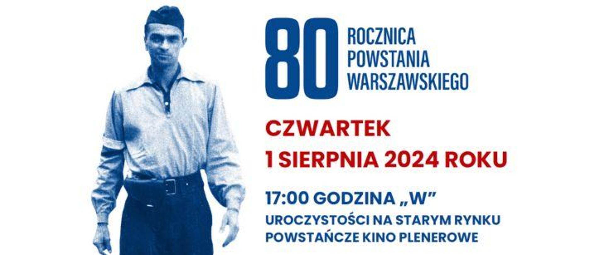 80 rocznica powstania warszawskiego banner