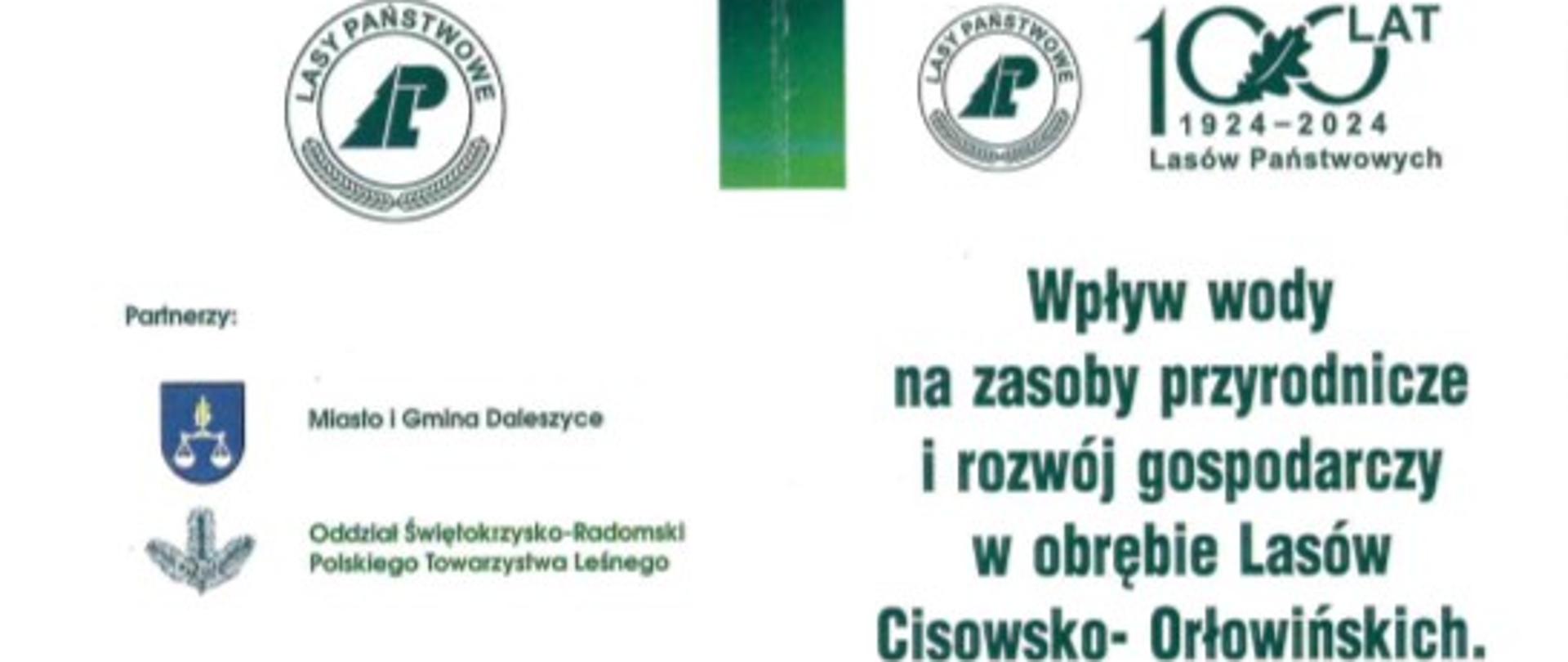 Udział w konferencji popularnonaukowej pn. „Wpływ wody na zasoby przyrodnicze i rozwój gospodarczy w obrębie Lasów Cisowsko-Orłowińskich” – Daleszyce 20.11.2024 r.