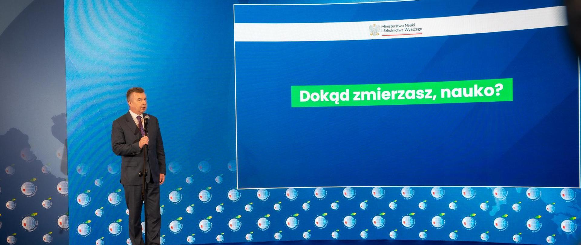 Zdjęcie: Minister Nauki Dariusz Wieczorek wystąpienie podczas
XXXIII Forum Ekonomicznego w Karpaczu
