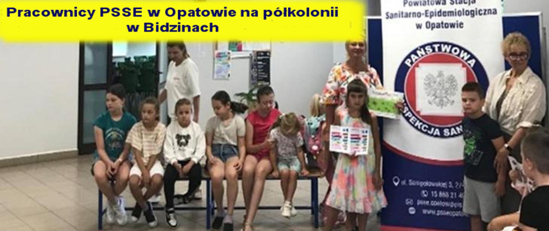 Pracownicy PSSE w Opatowie na półkolonii w Bidzinach