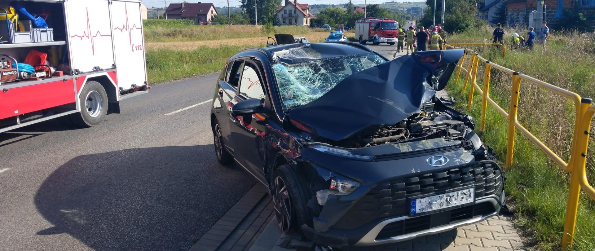 Wypadek drogowy w miejscowości Skalbmierz