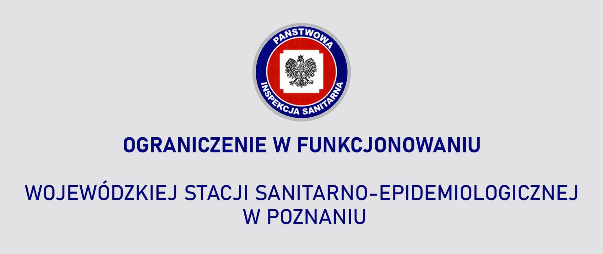 baner informacyjny o Ograniczeniu w funkcjonowaniu WSSE