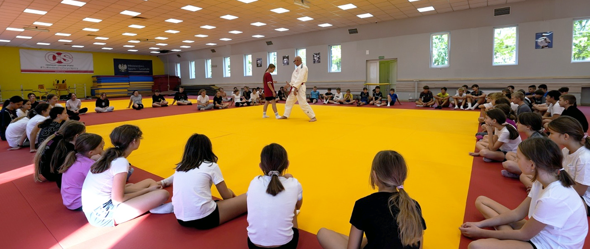 Zdjęcie z zajęć judo w Centralnym Ośrodku Sportu we Władysławowie.