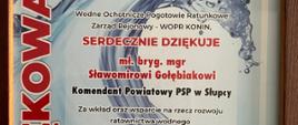 okolicznościowe podziękowanie