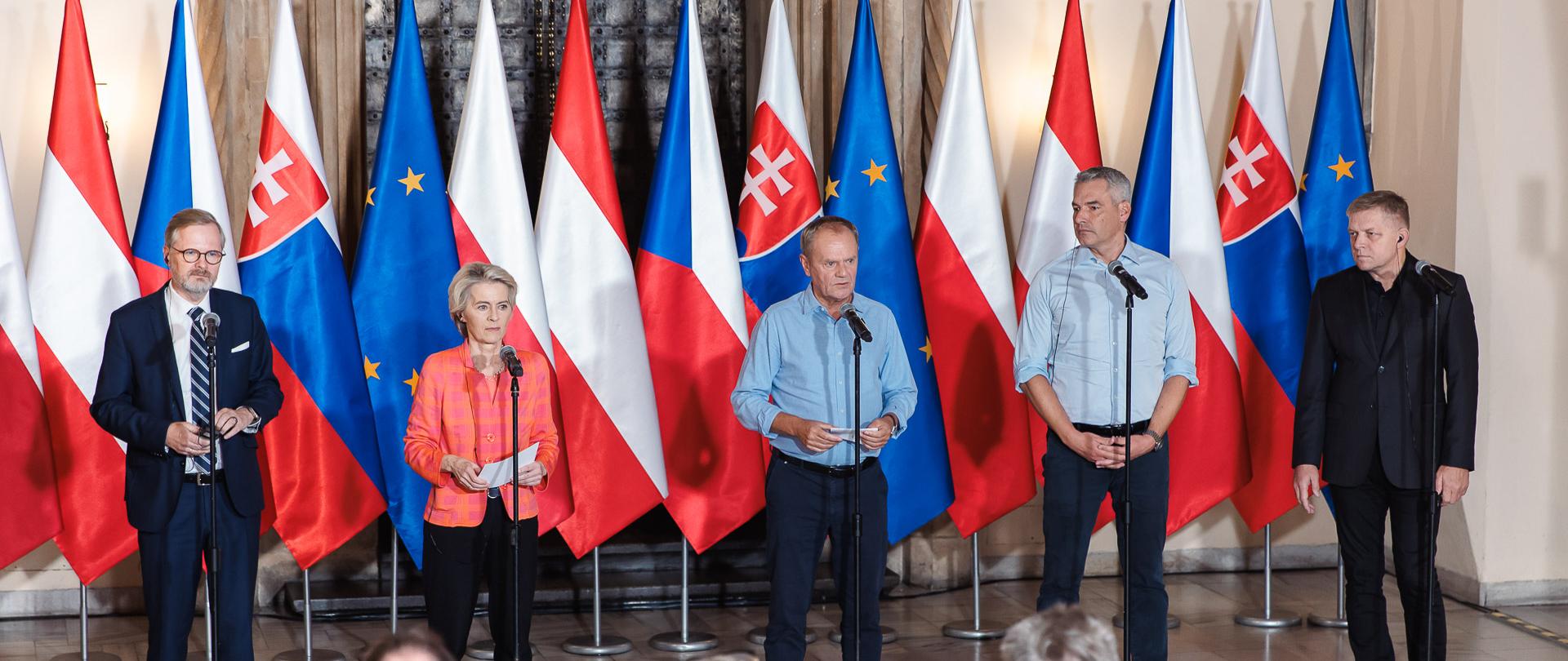 Spotkanie Premiera Donalda Tuska z Przewodniczącą KE, Premierami Czech i Słowacji oraz Kanclerzem Austrii.