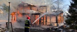 Pożar domu letniskowego w Dąbkach 