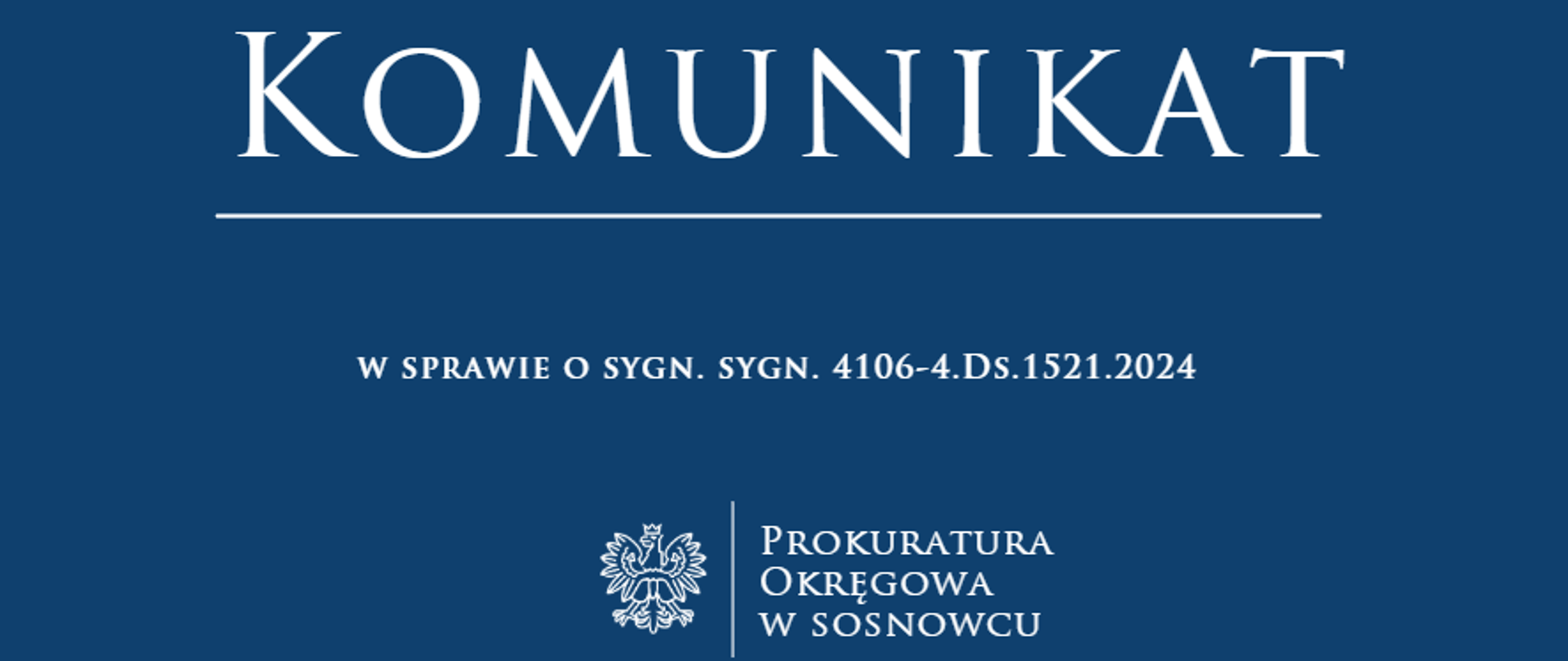 Postanowieniem z dnia 27 grudnia 2024 r., sygn. 4106-4.Ds.1521.2024