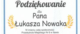 Podziękowania dla funkcjonariusza KP PSP w Ostródzie ogn. Łukasza Nowaka