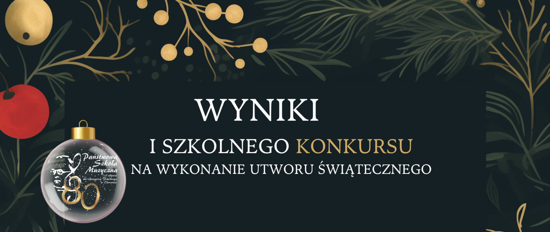 Wyniki I szkolnego konkursu na wykonanie utworu świątecznego 