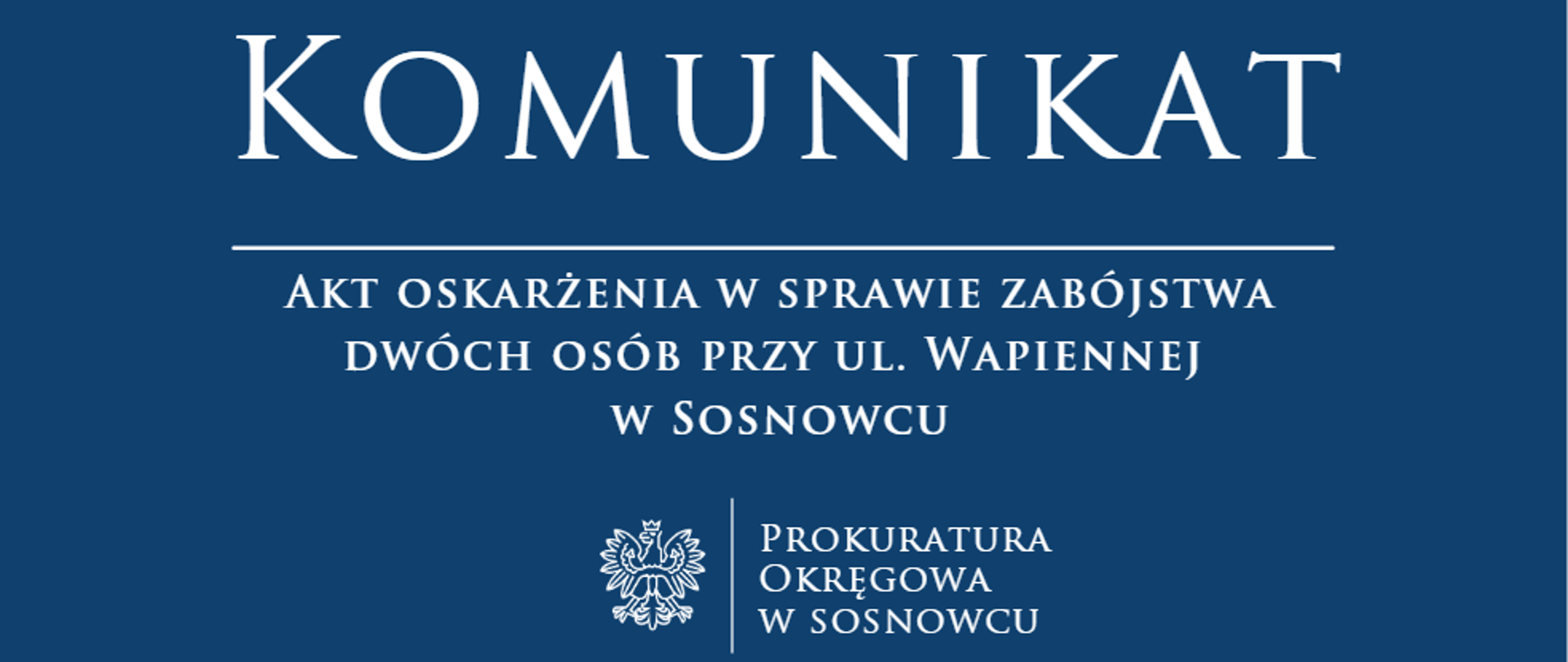 Akt oskarżenia w sprawie zabójstwa dwóch osób przy ul. Wapiennej w Sosnowcu