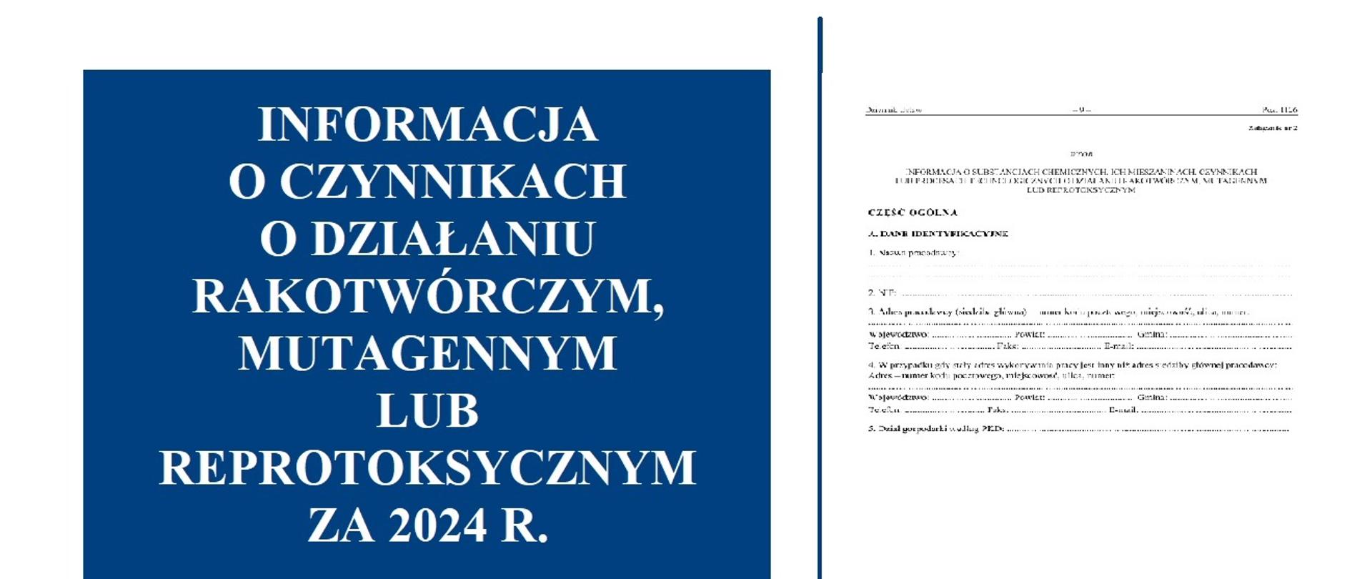 Informacja o czynnikach rakotwórczych, mutagennych lub reprotoksycznych - grafika poglądowa