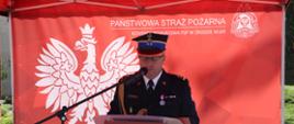 Przemówienie Komendanta Powiatowego Państwowej Straży Pożarnej w Środzie Wielkopolskiej