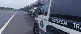 Miejsce kontroli ciężarówki zatrzymanej przez patrol mazowieckiej Inspekcji Transportu Drogowego podczas wakacyjnych zakazów w ruchu na ekspresowej „ósemce” pomiędzy Warszawą i Radzyminem.