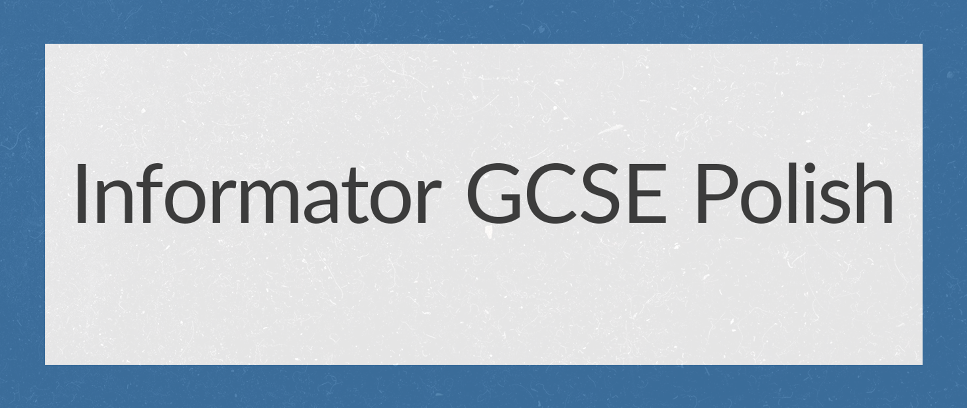 Informator GCSE