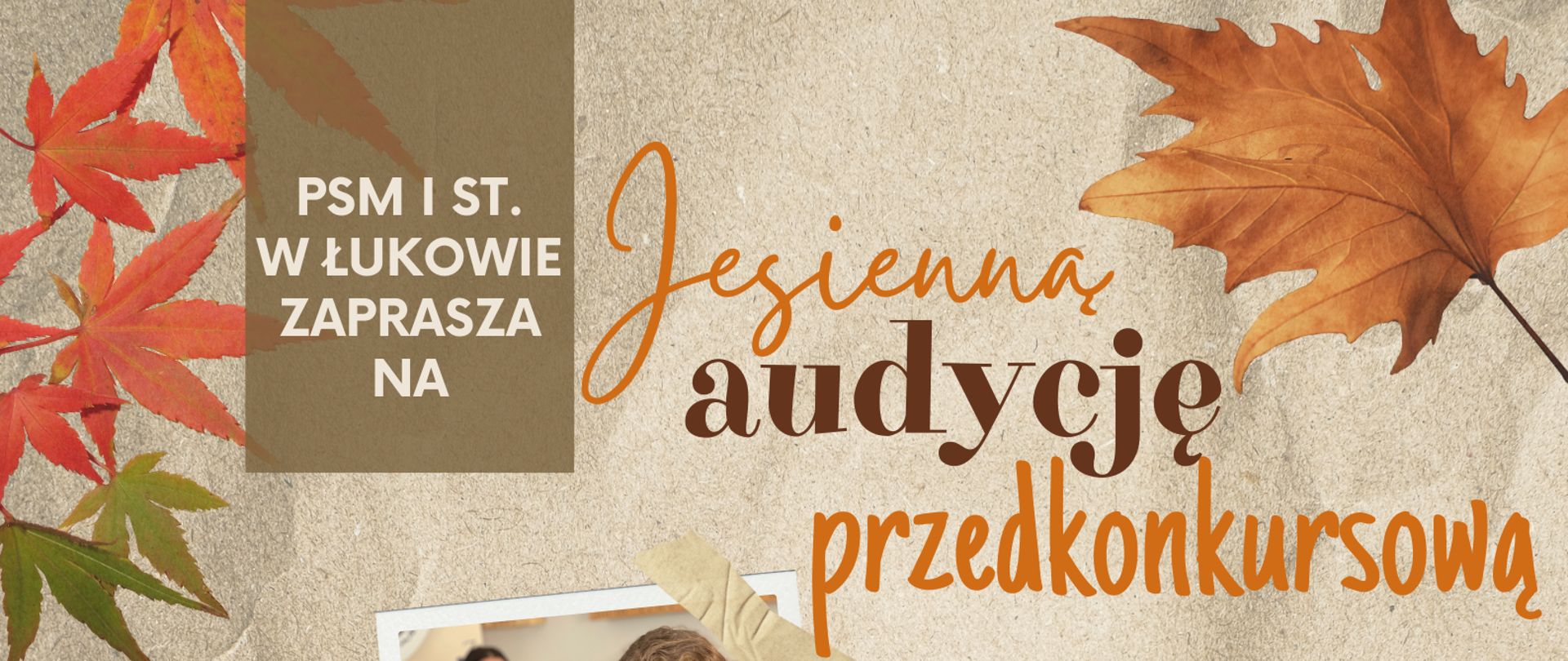 Plakat jesienna audycja przedkonkursowa