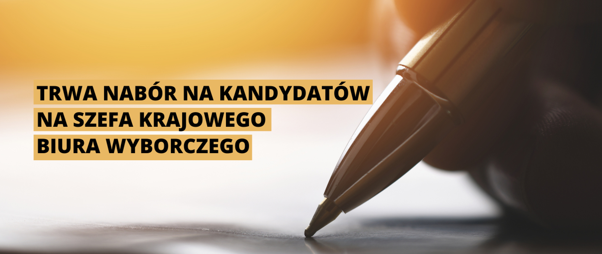 Trwa nabór na kandydatów na Szefa Krajowego Biura Wyborczego