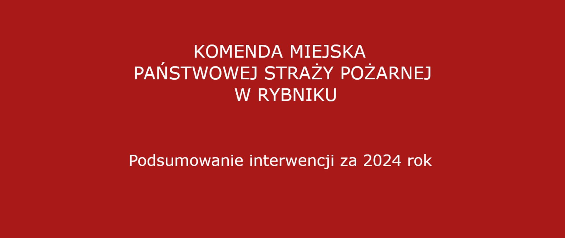 Podsumowanie interwencji za 2024 rok