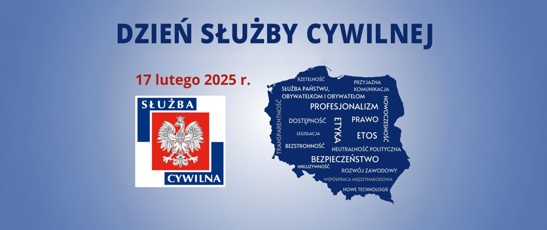 Grafika dotycząca obchodów w dniu 17 stycznia 2025 roku Dnia Służby Cywilnej 