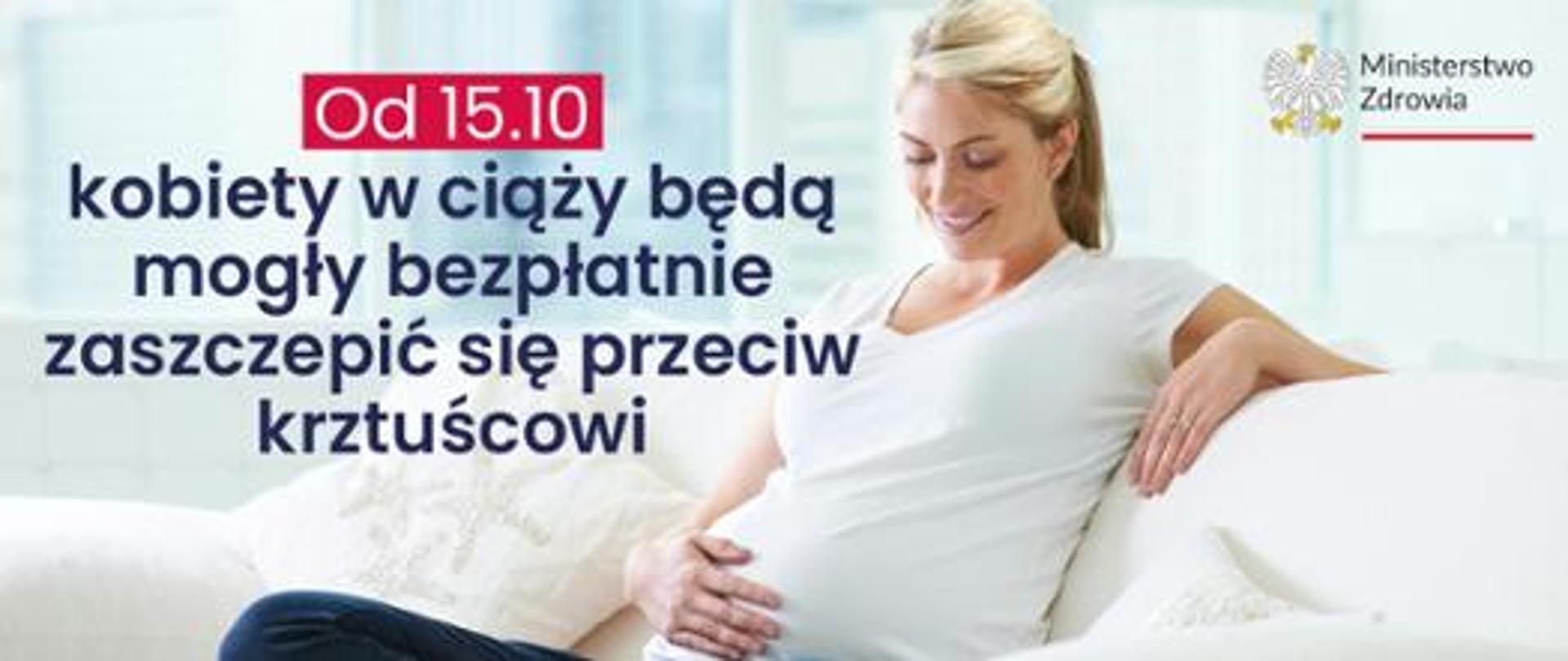 Kobiety w ciąży od 15.10 mogą się bezpłatnie zaszczepić na krztusiec 