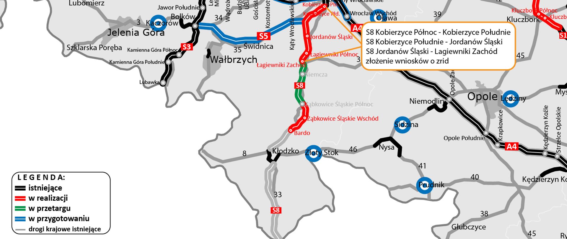 Złożenie wniosków o ZRID S8 Kobierzyce - Łagiewniki