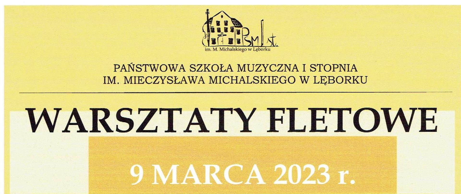 Plakat reklamujący warsztaty fletowe