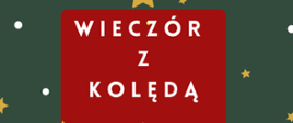 Zielony plakat, białe kropki, czerwony kwadrat i napis z białych liter z tytułem koncertu.