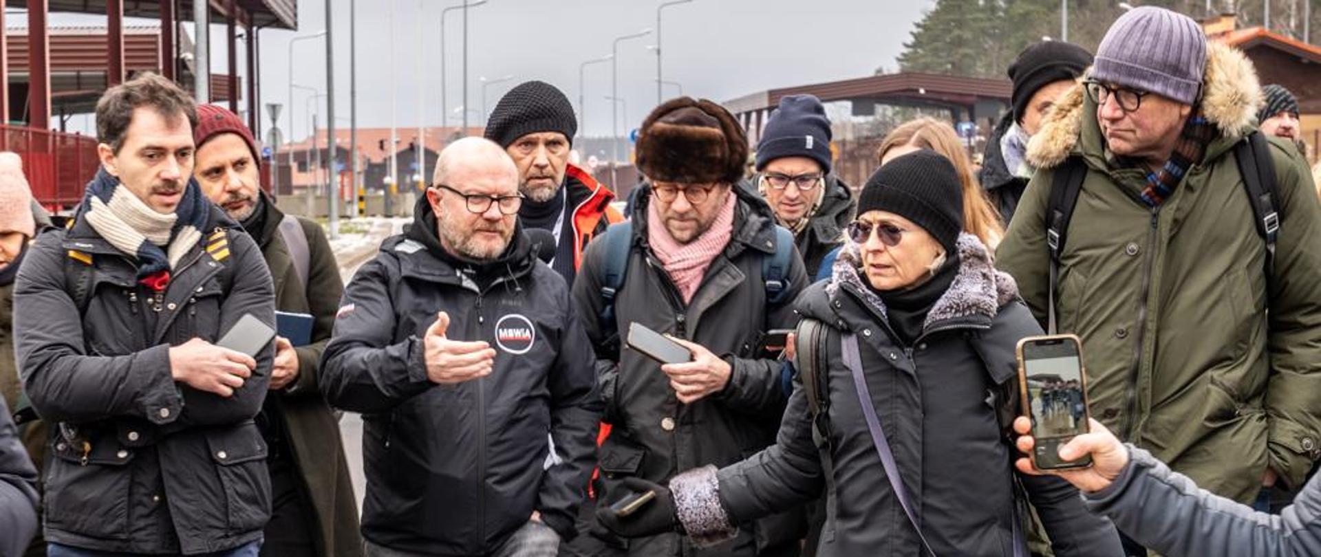 European journalists visit the security facilities along the Polish-Belarusian border