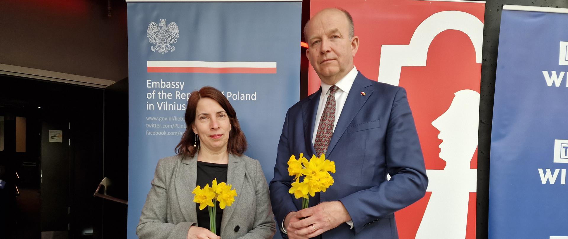 Ambasador Konstanty Radziwiłł i Ambasador Hadas Wittenberg Silverstein 