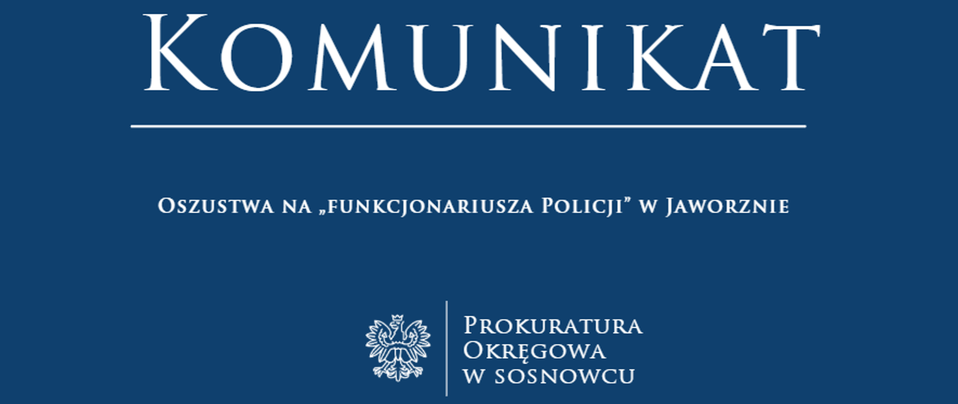 Oszustwa na „funkcjonariusza Policji” w Jaworznie