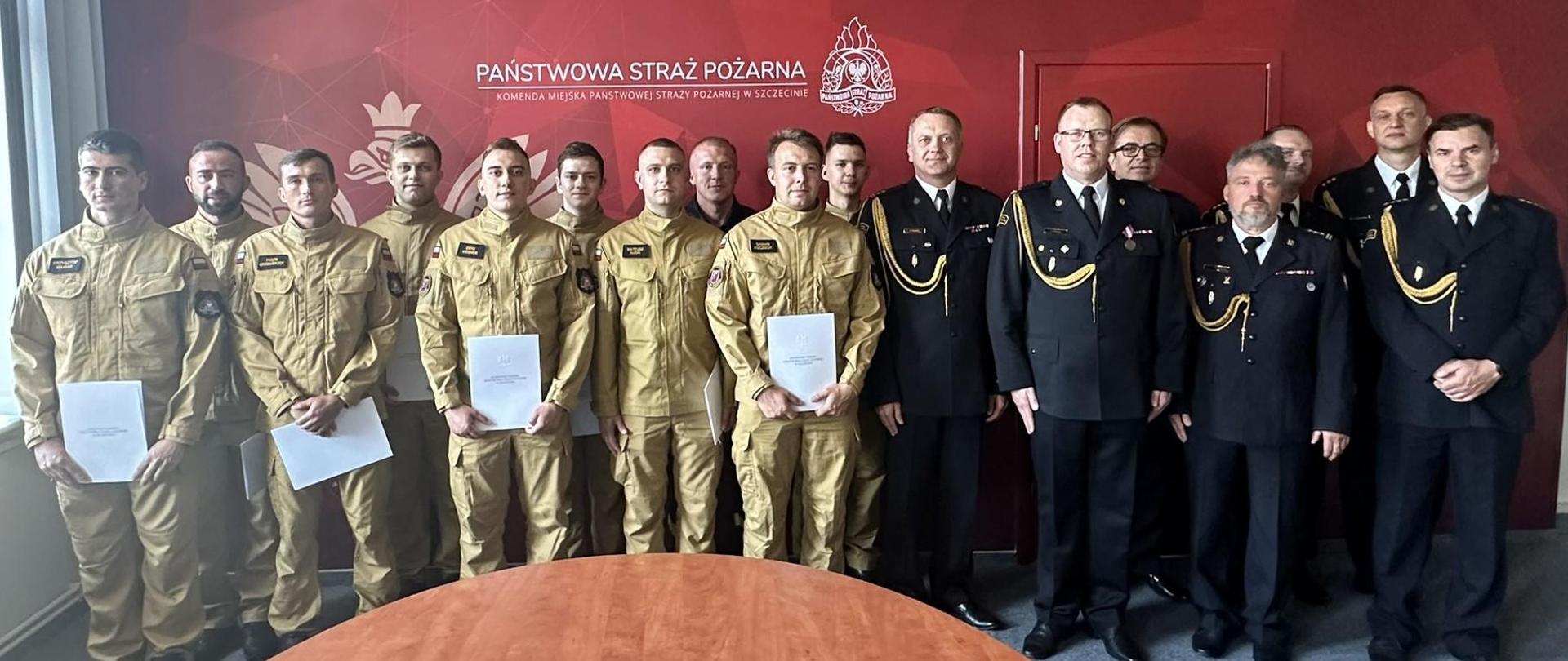 Ślubowanie nowych strażaków KM PSP w Szczecinie