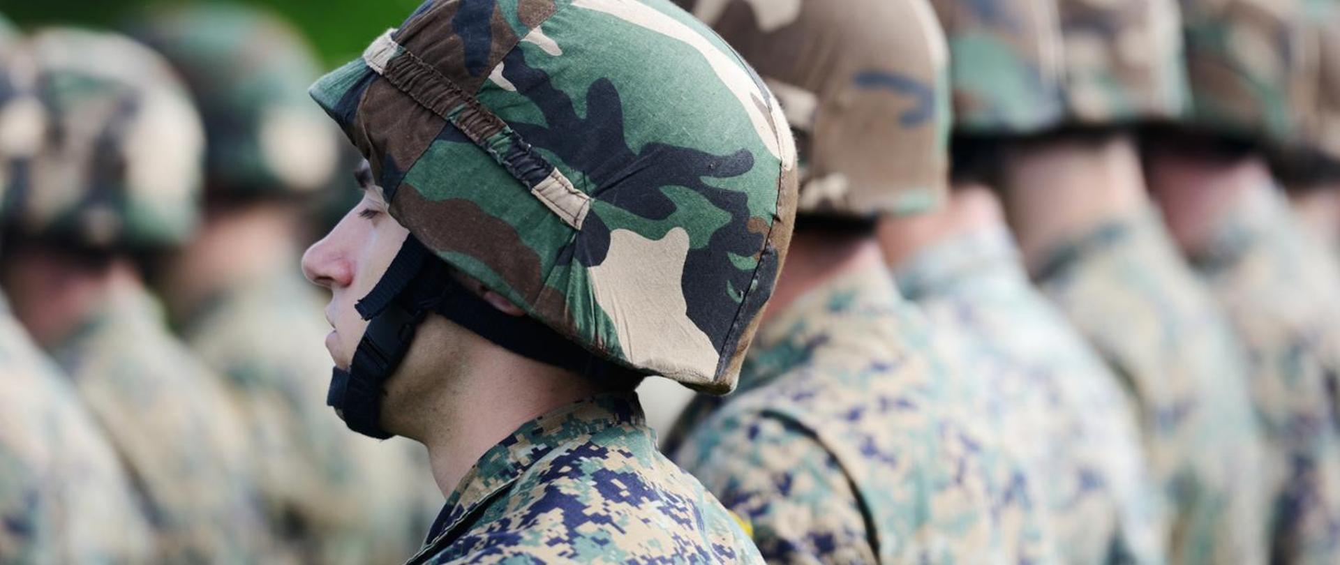 Soldier in a helmet