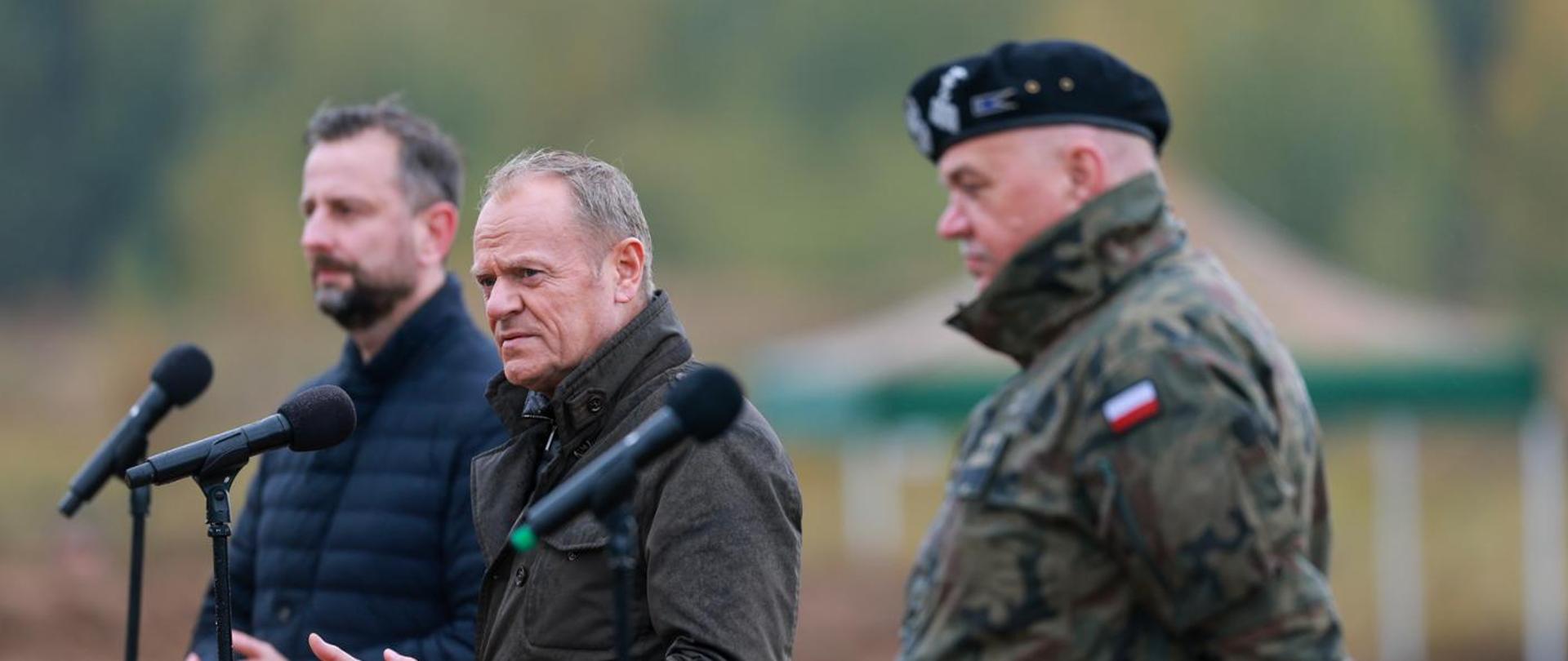 Exercises in testing elements for the construction of Shield East with the participation of Prime Minister Donald Tusk.