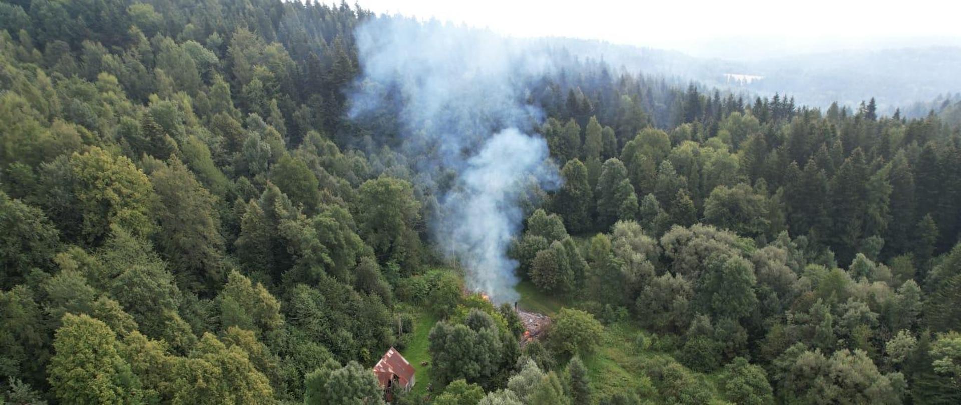 Pożar pod górą Przykiec.