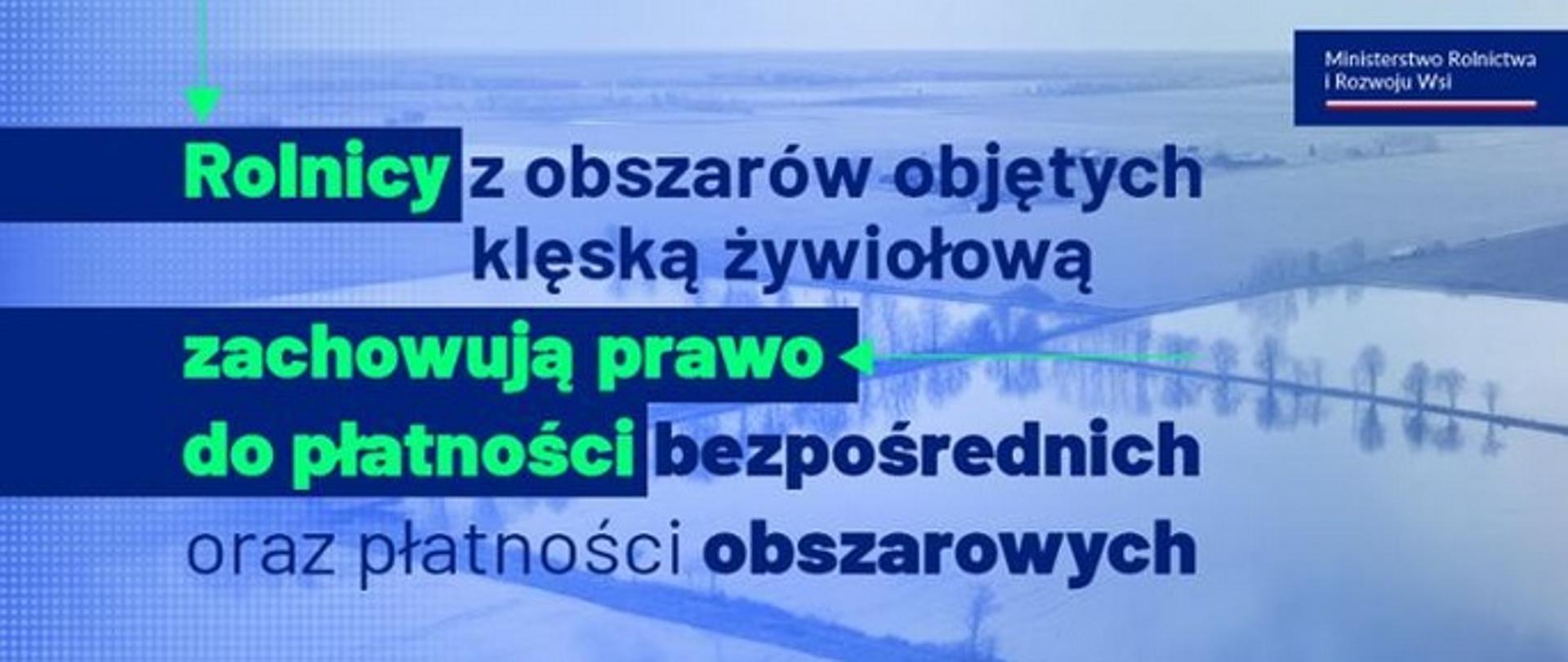 Powódź 2024 - dopłaty bezpośrednie