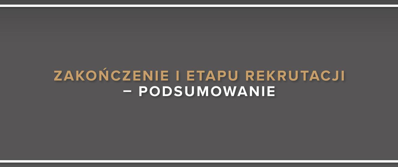 Zako Czenie I Etapu Rekrutacji Podsumowanie Ministerstwo Edukacji