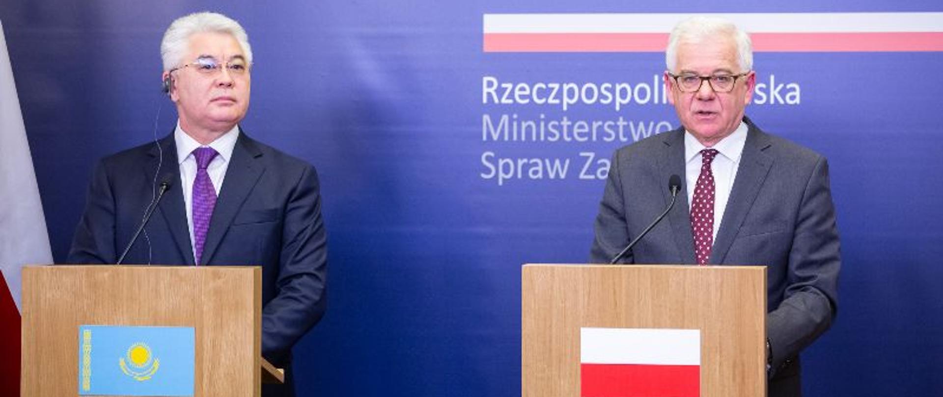 Spotkanie ministra Jacka Czaputowicza z ministrem spraw zagranicznych Kazachstanu