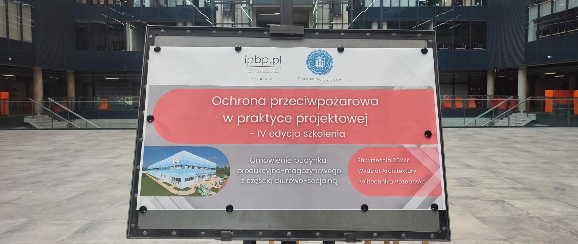 Baner informacyjny IPBP – Ochrona przeciwpożarowa w praktyce projektowej.