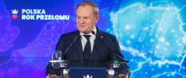 Premier Donald Tusk podczas wystąpienia "Polska. Rok przełomu"