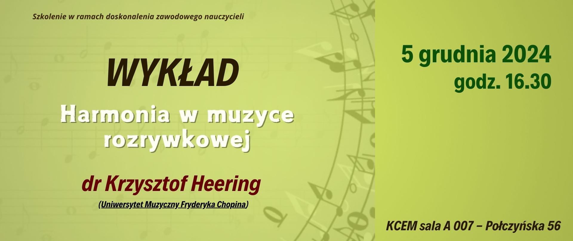 Baner - 5.12.2024 - dr Krzysztof Heering - wykład "Harmonia w muzyce rozrywkowej"