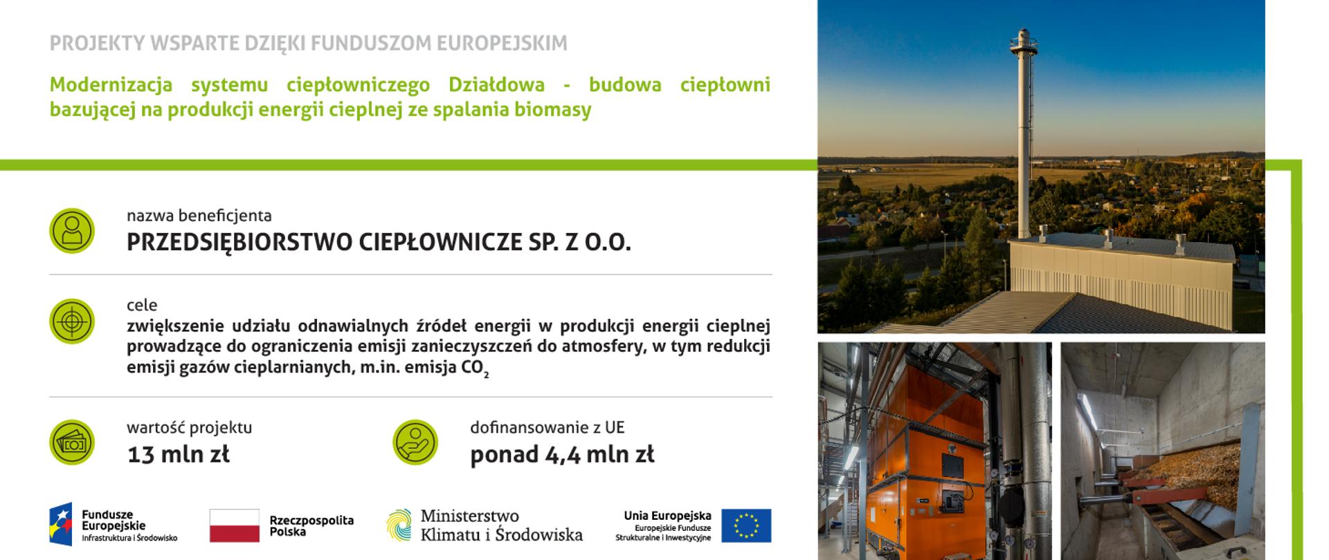 Najważniejsze informacje o projekcie – tytuł, nazwa beneficjenta, cele projektu, wartość projektu, wartość dofinansowania z UE