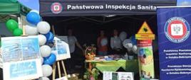 Stoisko Państwowej Inspekcji Sanitarnej podczas Uroczystości Dożynkowych Gminy Golub-Dobrzyń 