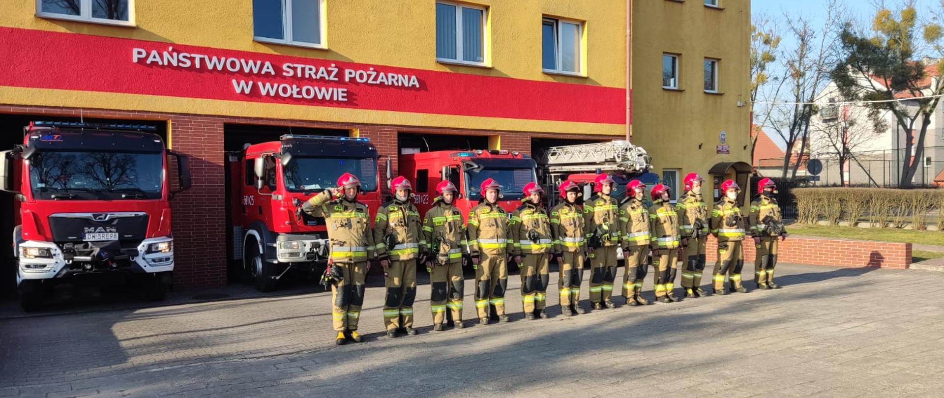Strażacy z Wołowa uczcili minutą ciszy poległych ratowników z Ukrainy