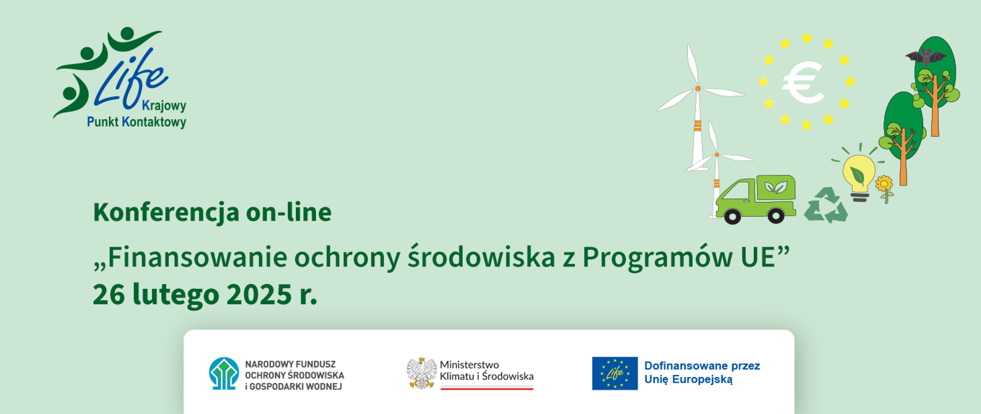 Plansza informacyjna o konferencji on-line